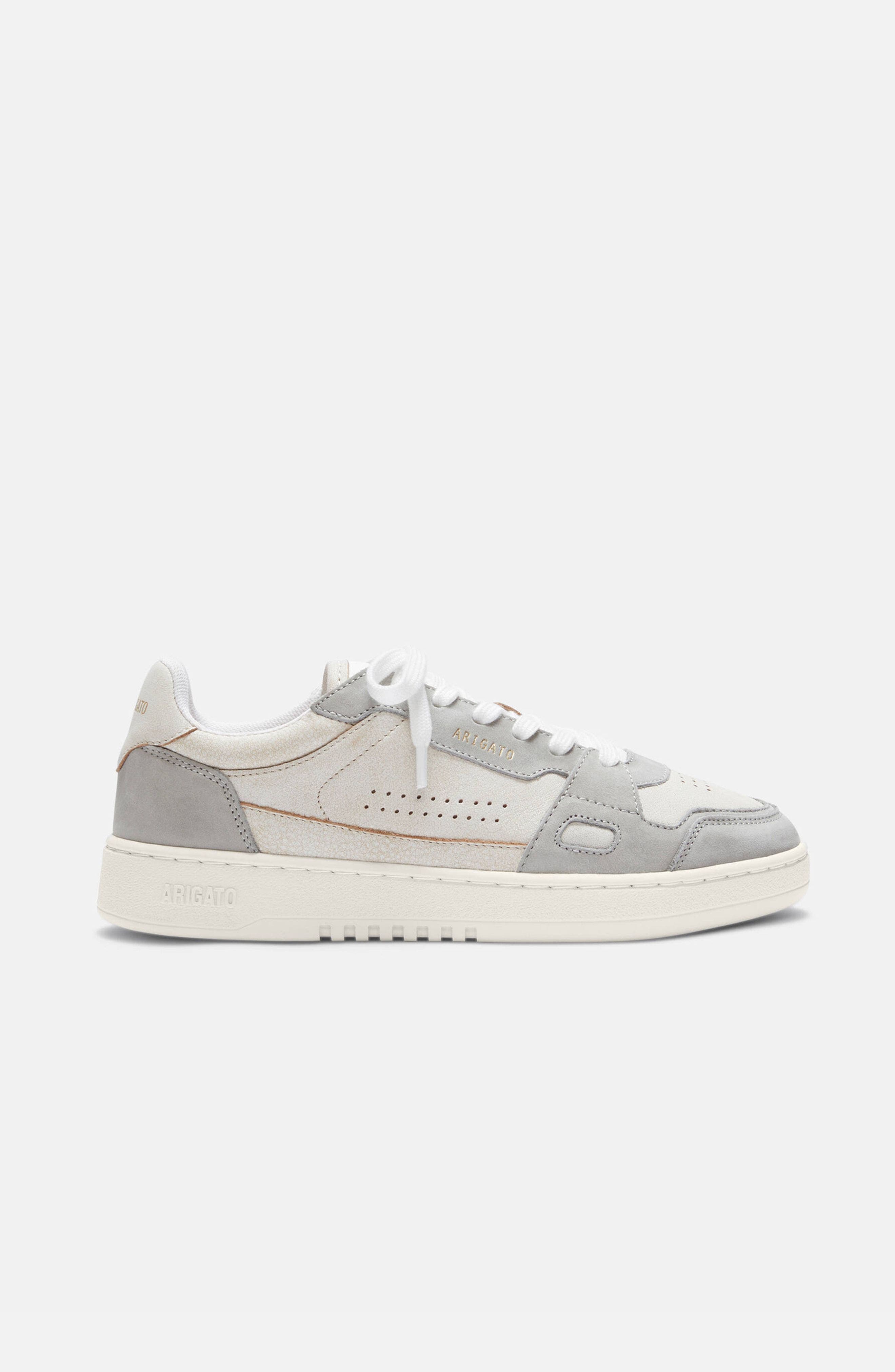 Axel Arigato Dice Lo Cracked Leather Sneaker, Main, color, Beige/Light Grey