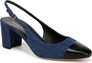Veronica Beard Cecile Cap Toe Slingback Pump