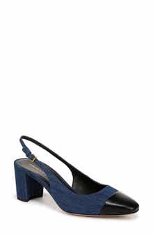 Veronica Beard Cecile Cap Toe Slingback Pump