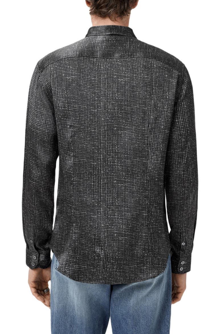 Orchard Silk Button-Up Shirt, Alternate, color, BLACK/ WHITE
