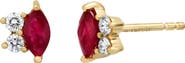 Bony Levy El Mar Diamond & Ruby Stud Earrings