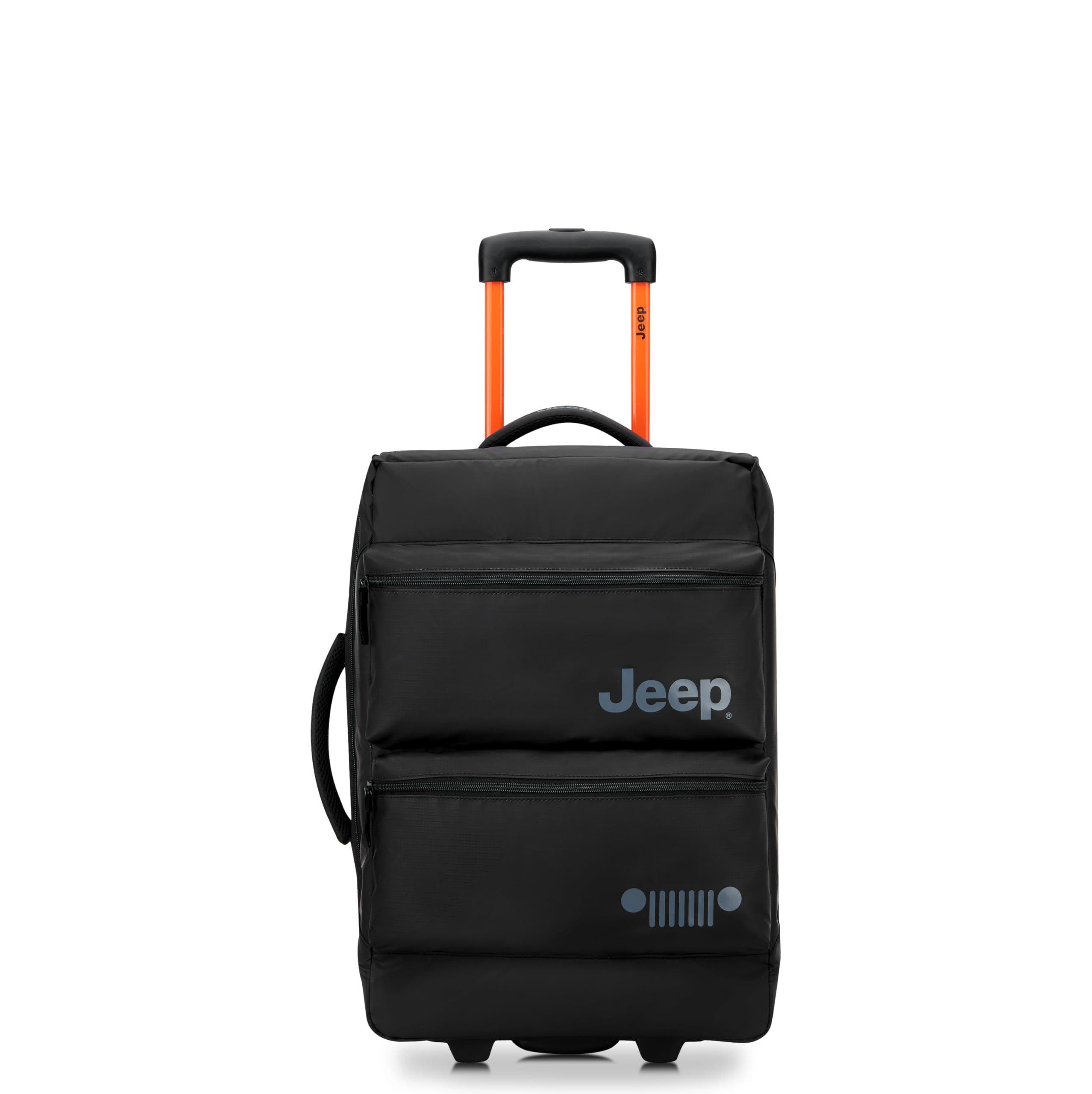 JEEP JS006B 20 Inch Two Wheel Rolling Travel Duffle Bag, Main, color, Black