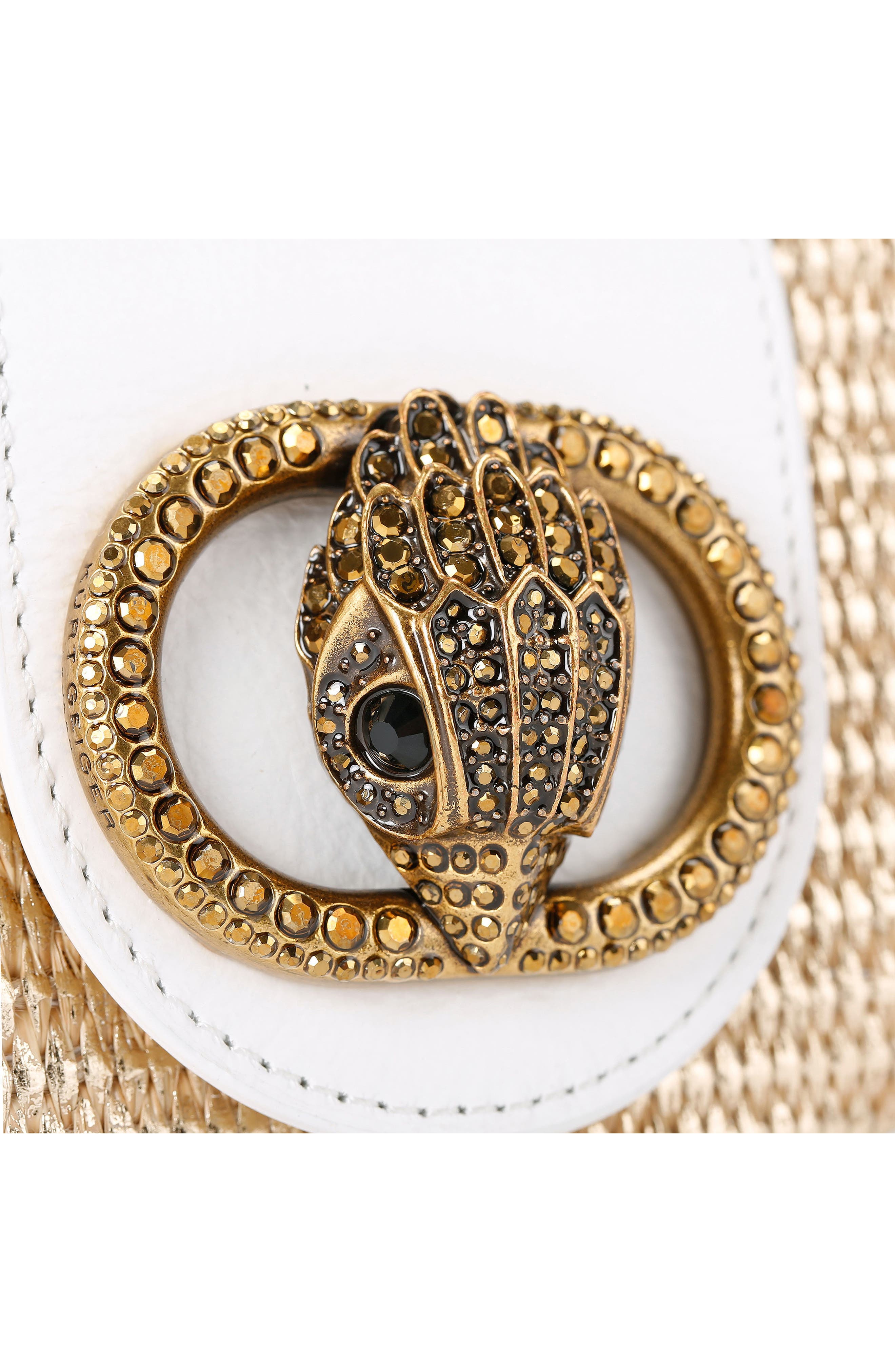 Kurt Geiger London Micro Chelsea Hobo Bag, Alternate, color, Gold/ White