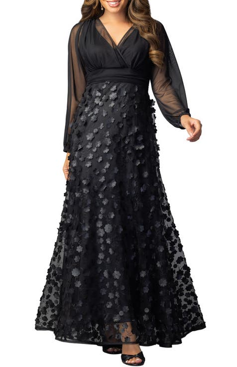 Blossoming Beauty Mesh Evening Gown