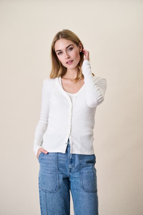 Pointelle Cardigan