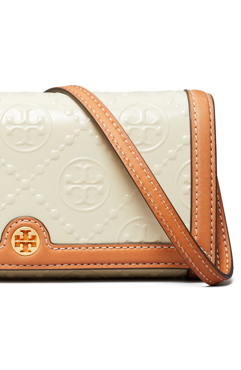 Tory Burch T Monogram Wallet Crossbody, Alternate, color, Fossil