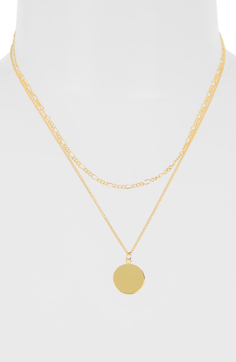 NORDSTROM RACK Demi Fine Layered Pendant Necklace, Alternate, color, Gold