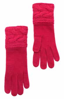 Cable Knit Lambswool Blend Gloves
