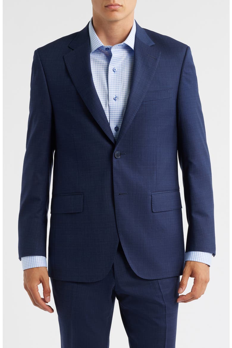Flynn Classic Fit Solid Wool Suit, Alternate, color, NAVY