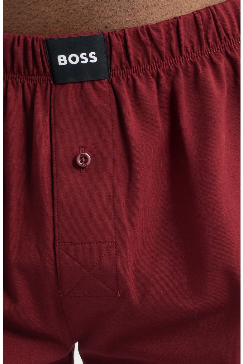 Assorted 2-Pack Knit Cotton Boxers, Alternate, color, BURGUNDY