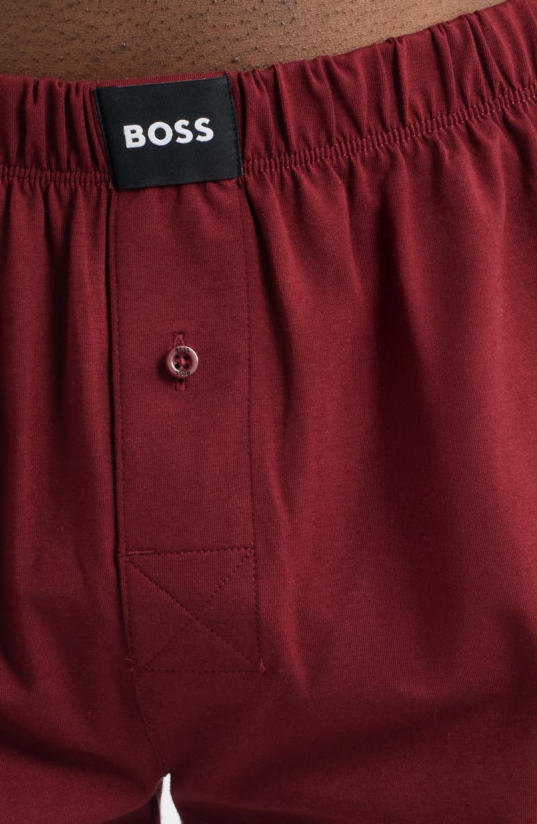 BOSS Assorted 2-Pack Knit Cotton Boxers, Alternate, color, Burgundy