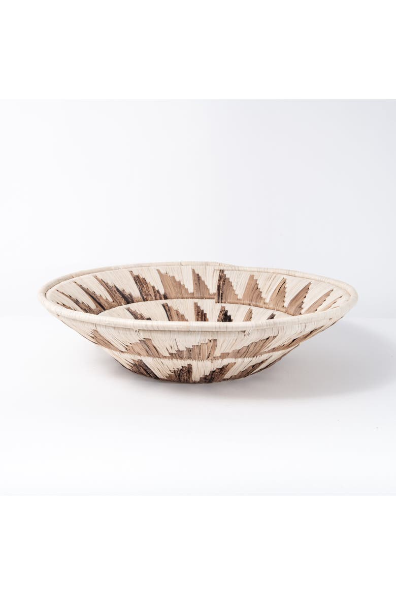 Large Mayan Sun Double Weave Basket ~ Banana Fiber, Alternate, color, Natural