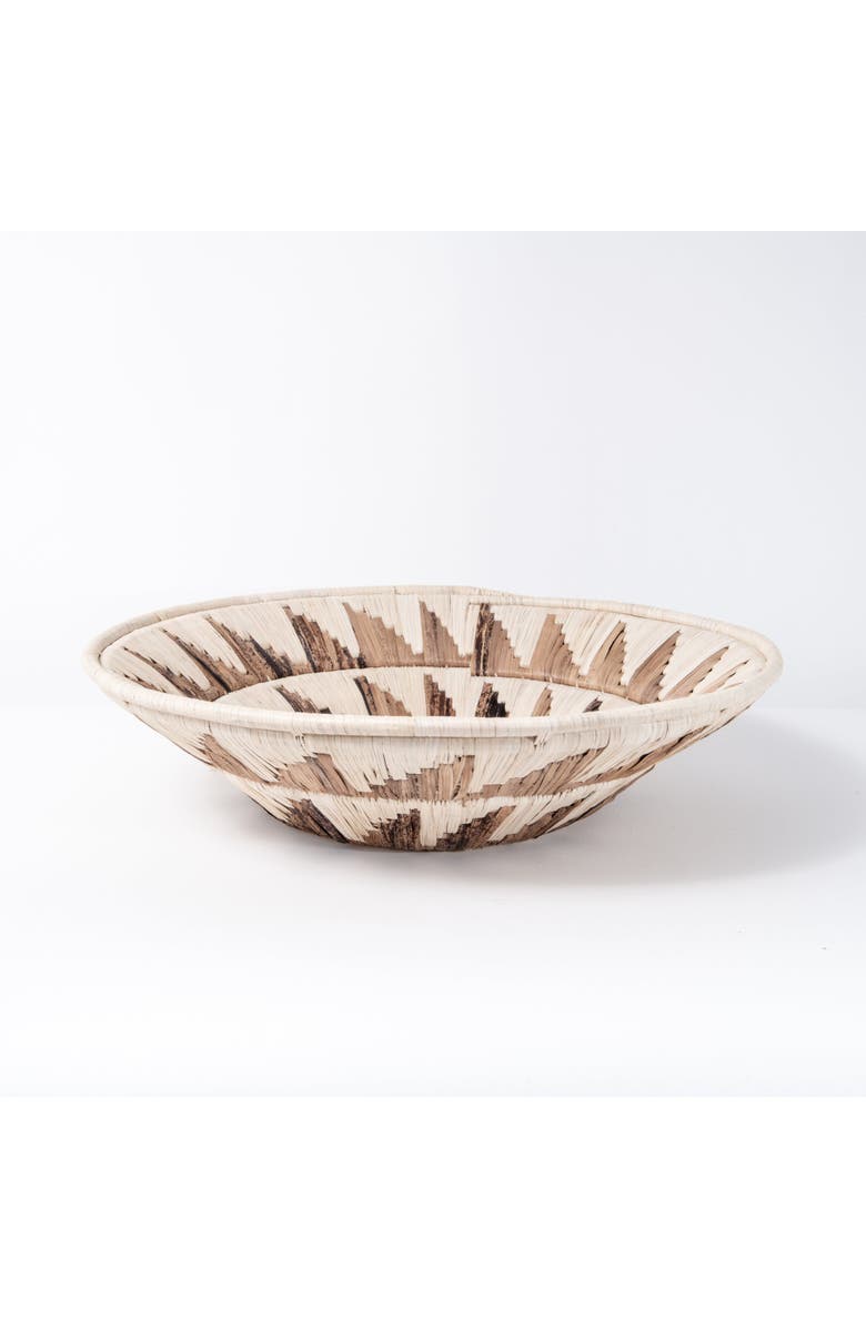 Maadili Collective Large Mayan Sun Double Weave Basket ~ Banana Fiber, Alternate, color, Natural