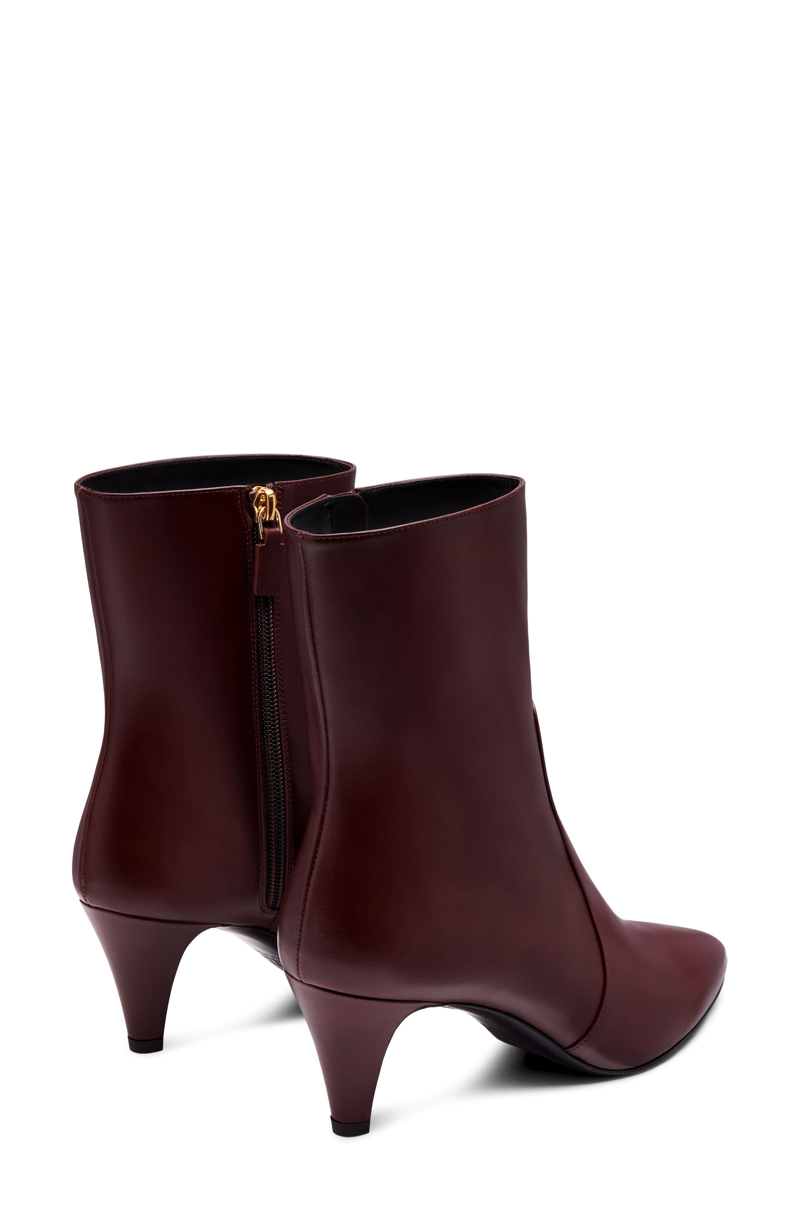 Lennon Leather Bootie, Alternate, color, DARK OAK