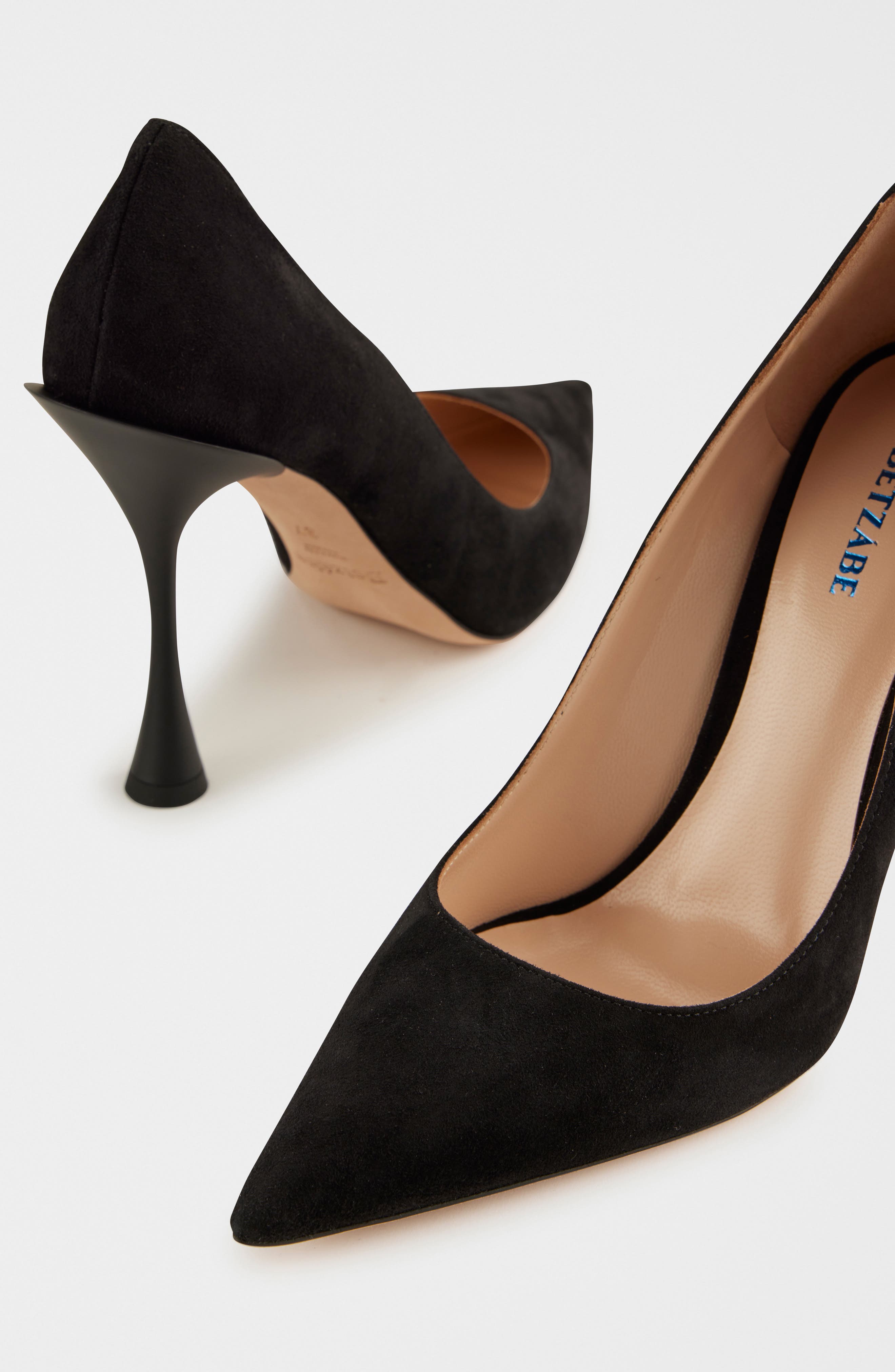 BETZÁBE Thalia Pointed Toe Pump, Alternate, color, Black Suede