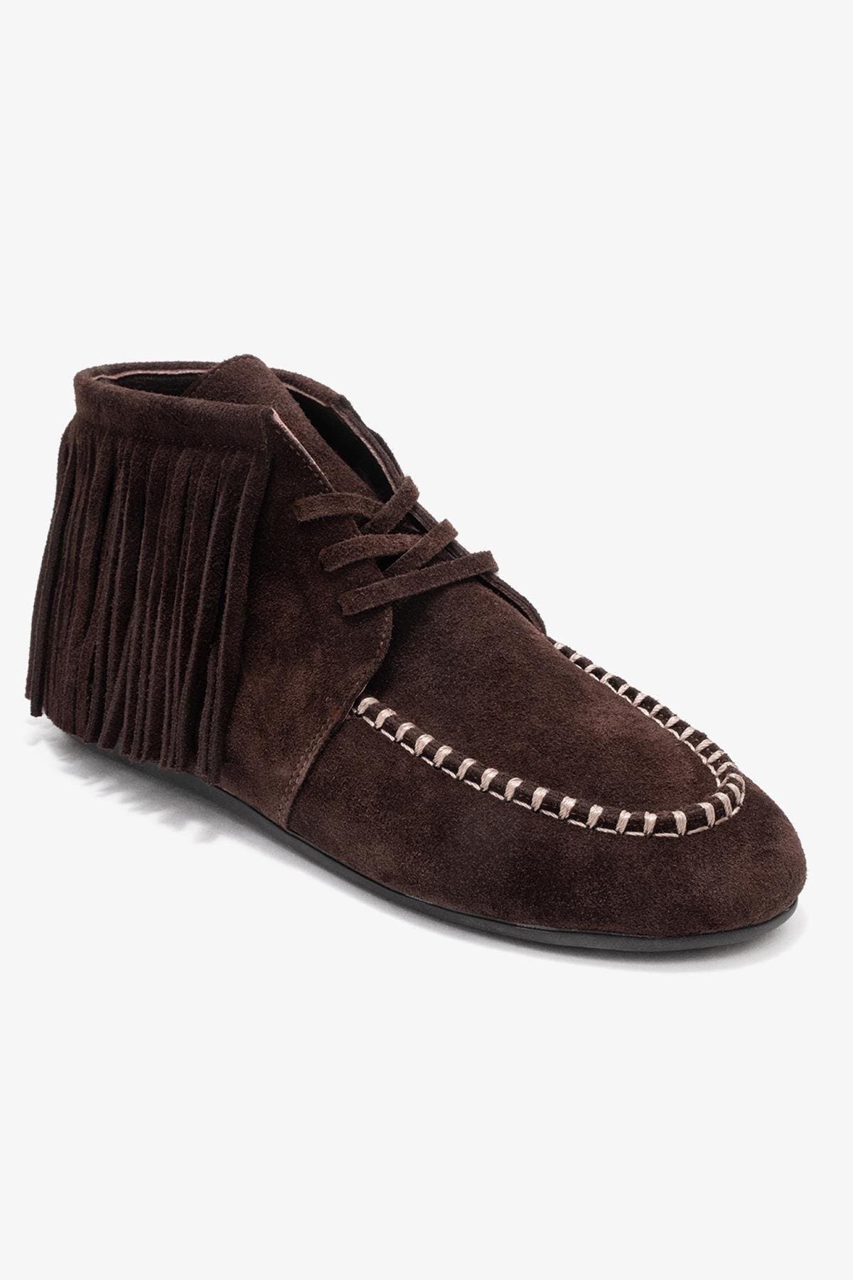 Forever & Always Shoes Raux Leather Ankle Boot, Main, color, Brown Suede Leather