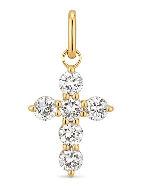 Cross Lab Grown Diamond Pendant in 14K Gold
