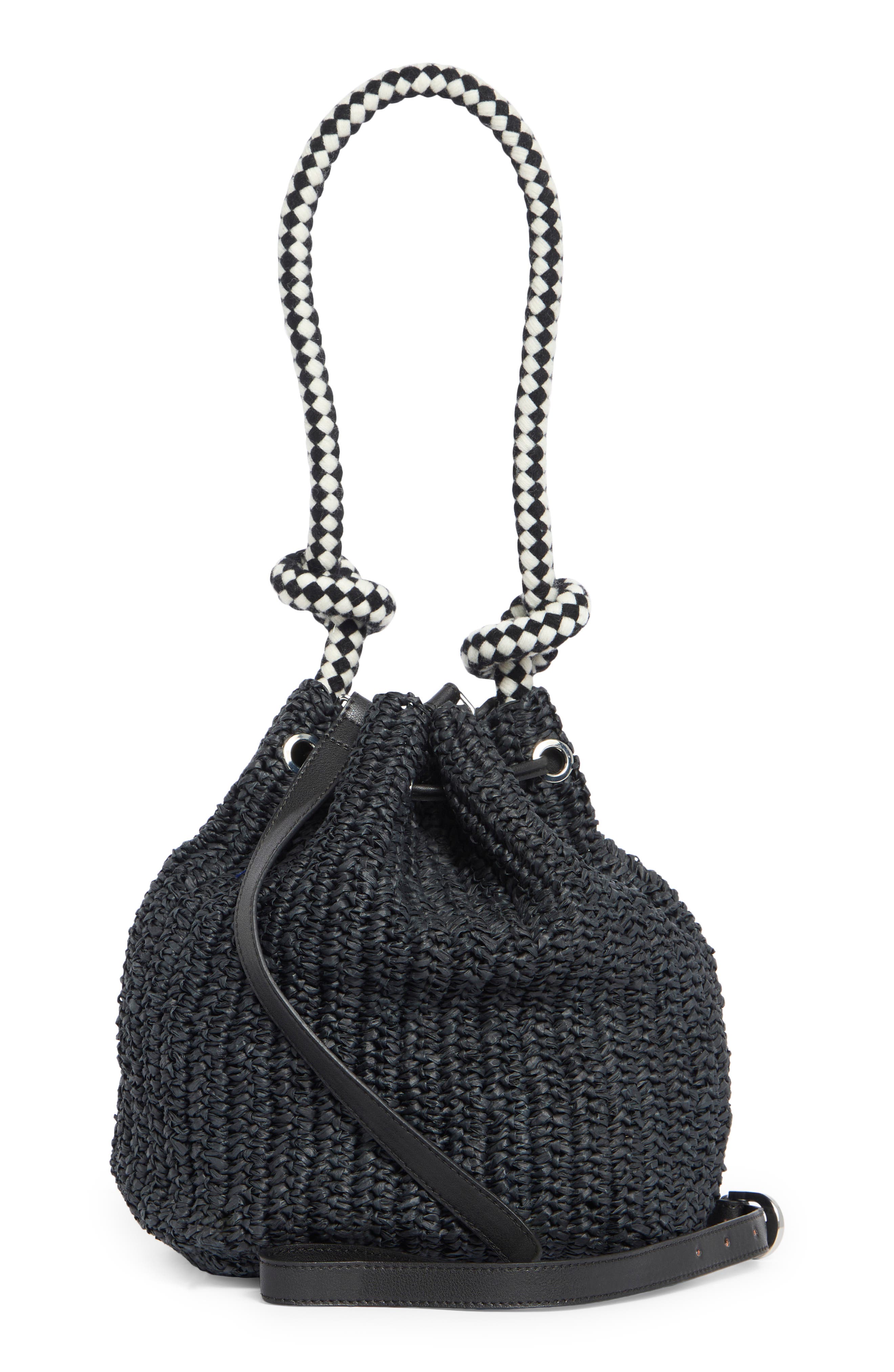 Collection XIIX Drawstring Bucket Bag, Alternate, color, Black