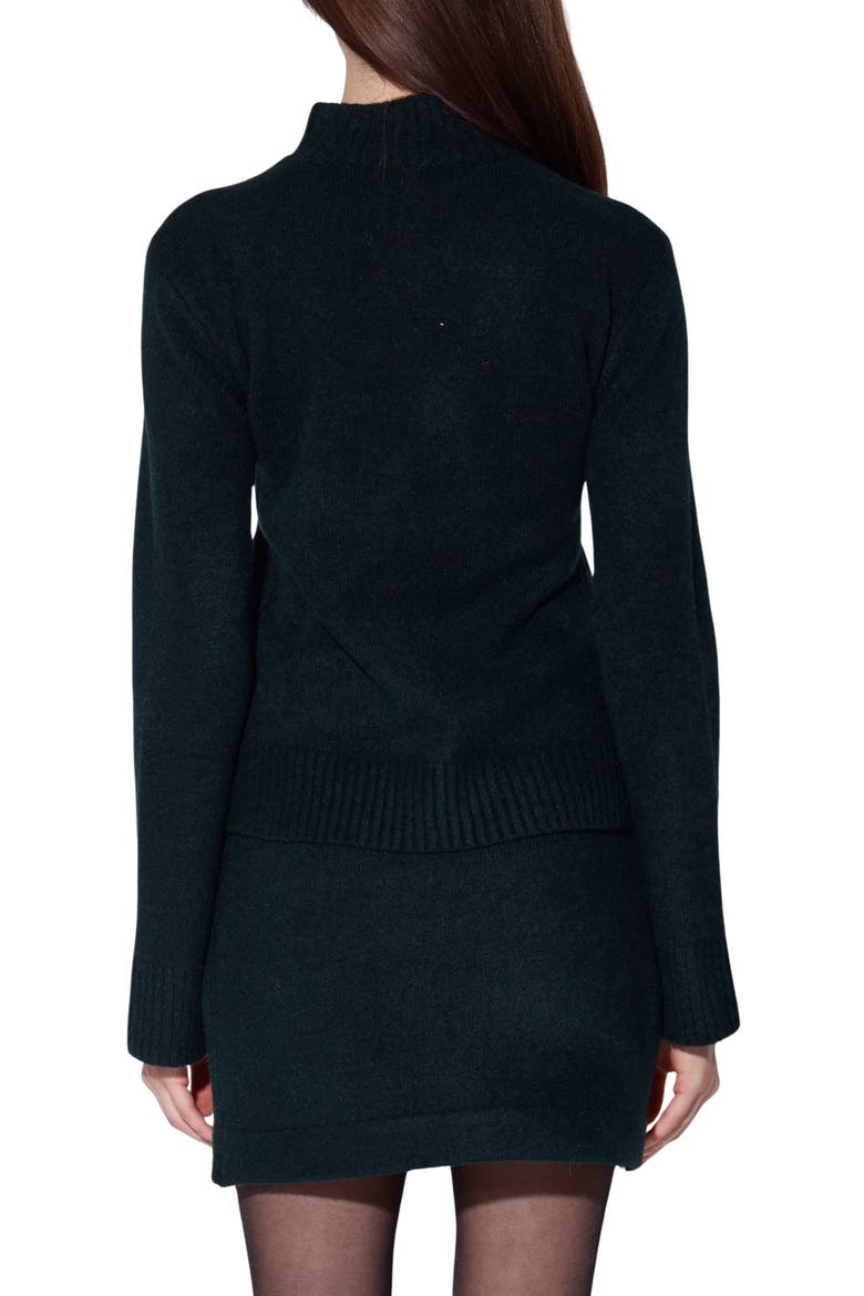 Amara Mock Neck Sweater, Alternate, color, DARK TEAL