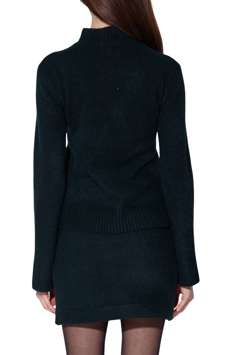 Walter Baker Amara Mock Neck Sweater, Alternate, color, Dark Teal
