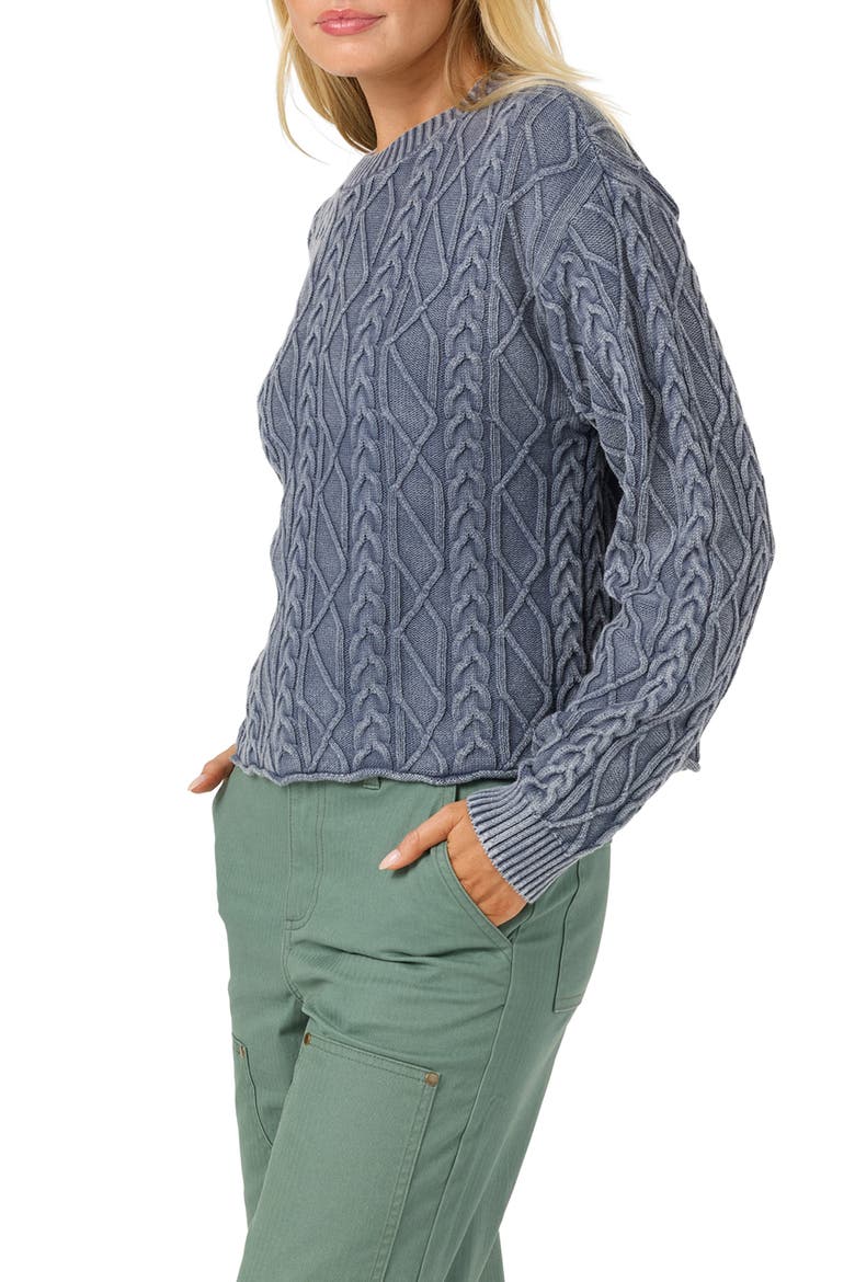 Misha Cable Knit Sweater, Alternate, color, NIGHTSHADOW BLUE