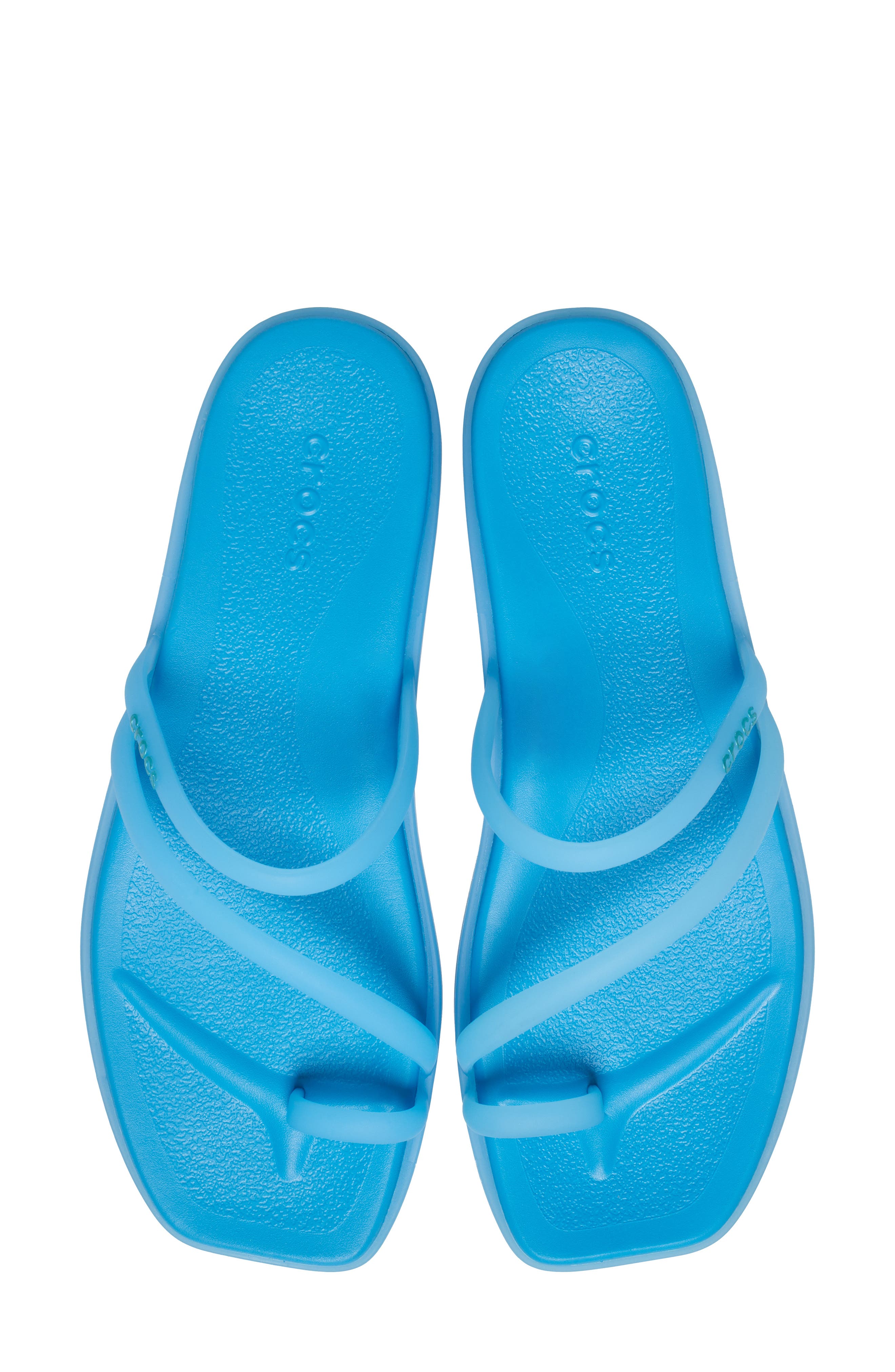 CROCS Miami Frosted Toe Loop Sandal, Alternate, color, Tinted Glass