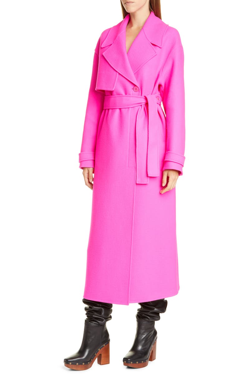 Jacquemus Le Manteau Sabe Long Trench Coat, Alternate, color, 