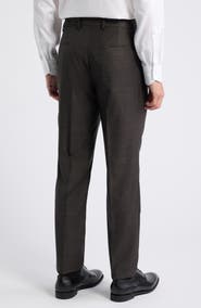 BOSS Genius Flat Front Wool Suit Trousers