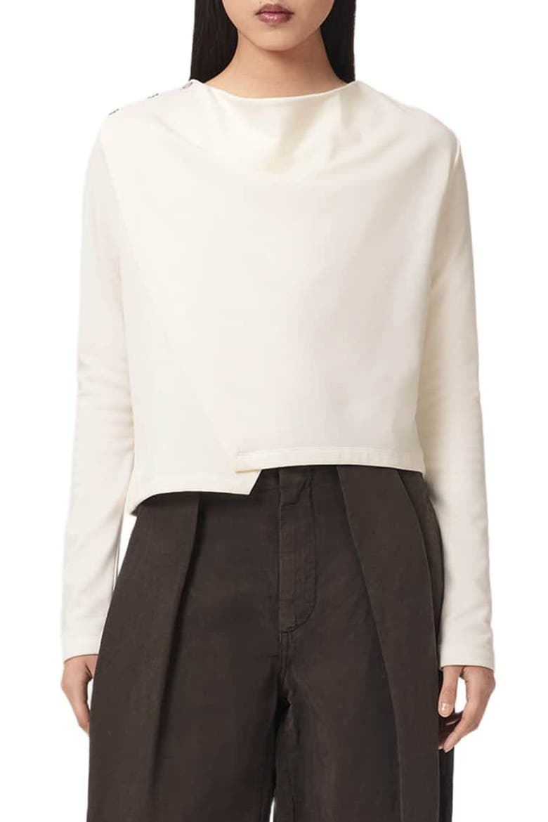 Skyler Long Sleeve Top, Main, color, FOSSIL WHITE