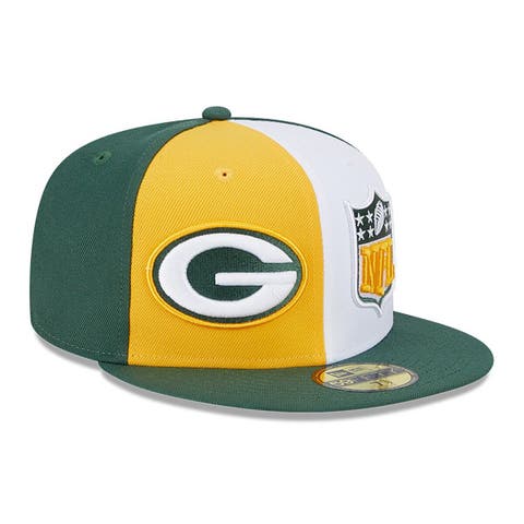 Men's New Era  Gold/Green Green Bay Packers 2023 Sideline 59FIFTY Fitted Hat
