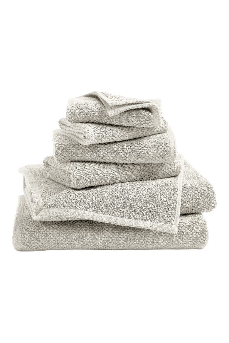 Cotton 6-Piece Textured Towel Set, Main, color, LIGHT GREY