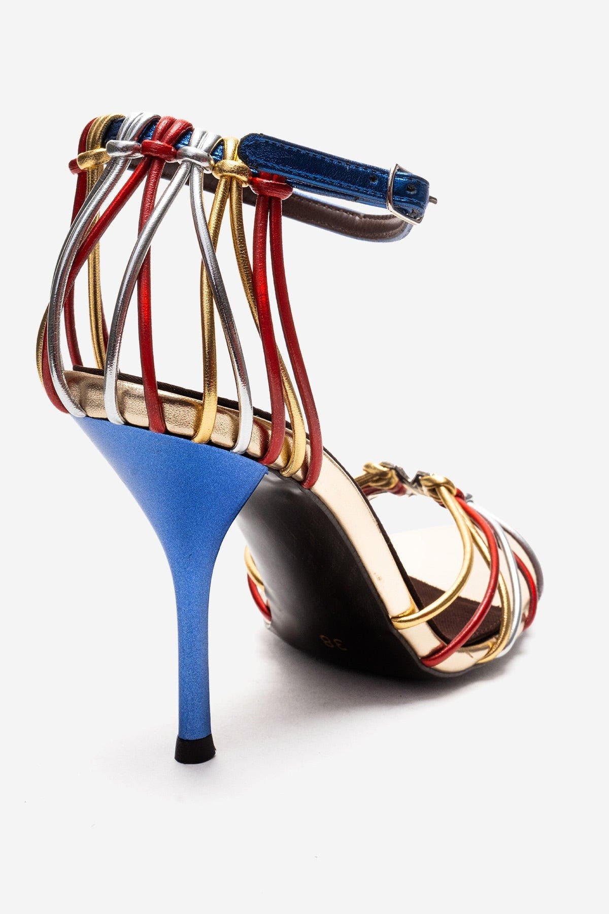 Prologue Shoes Arona Ankle Strap Stiletto Sandal, Alternate, color, Multi