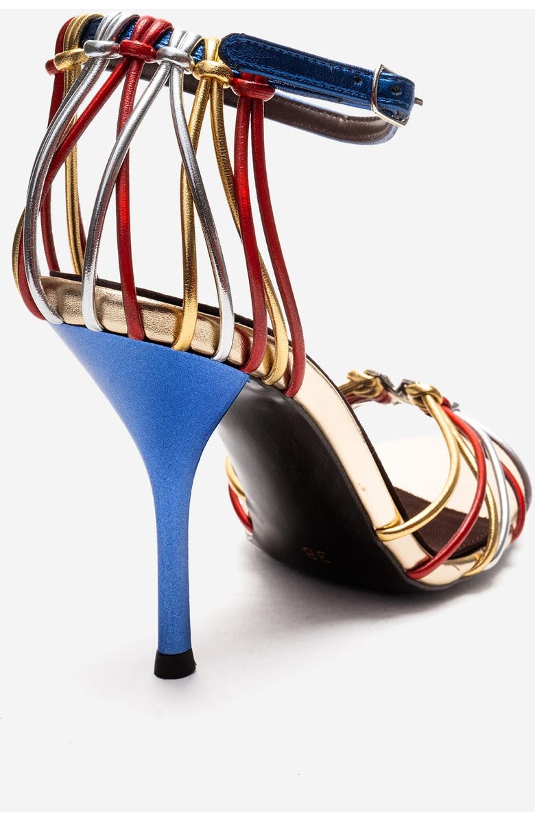 Prologue Shoes Arona Ankle Strap Stiletto Sandal, Alternate, color, Multi