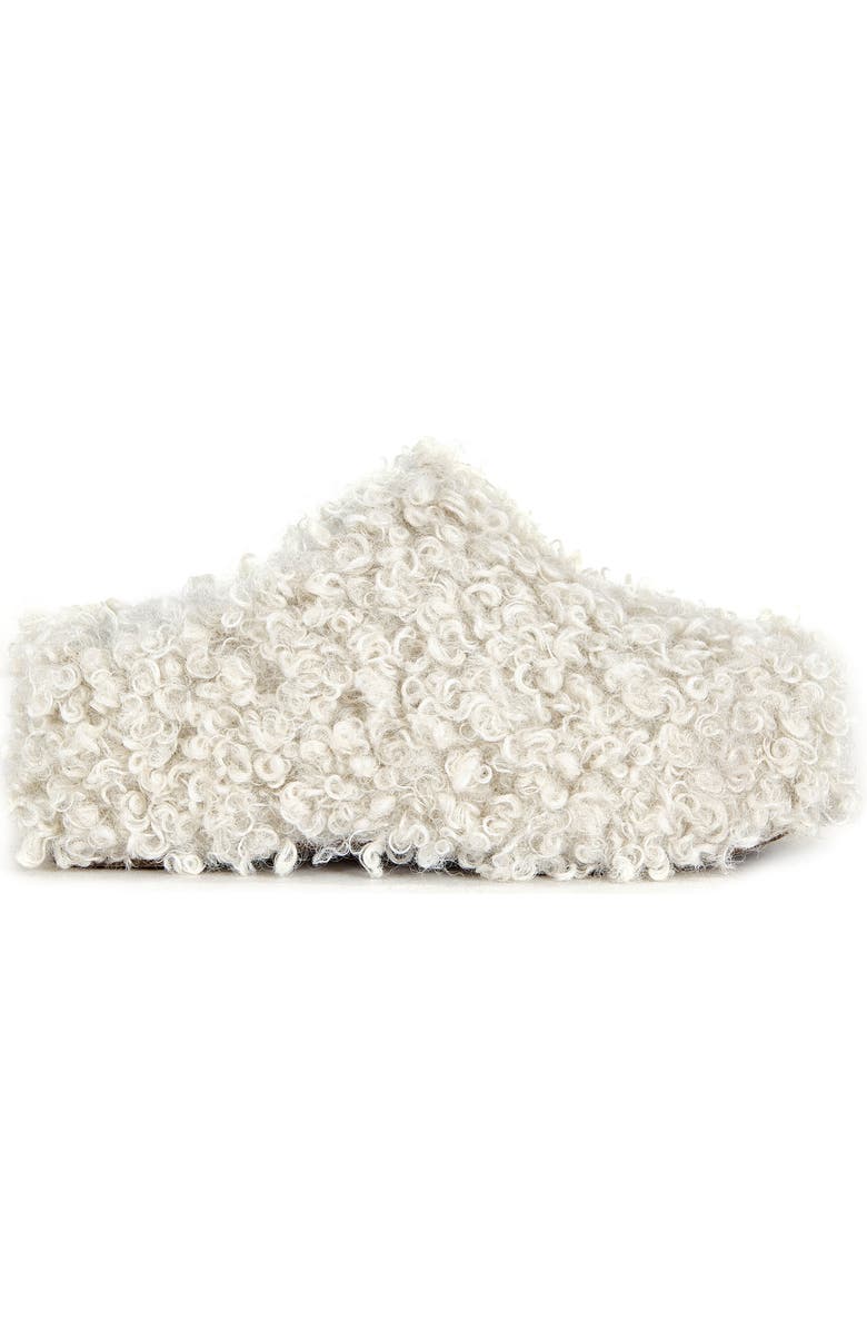 AZALEA WANG Darwin Faux Shearling Clog, Alternate, color, Cream