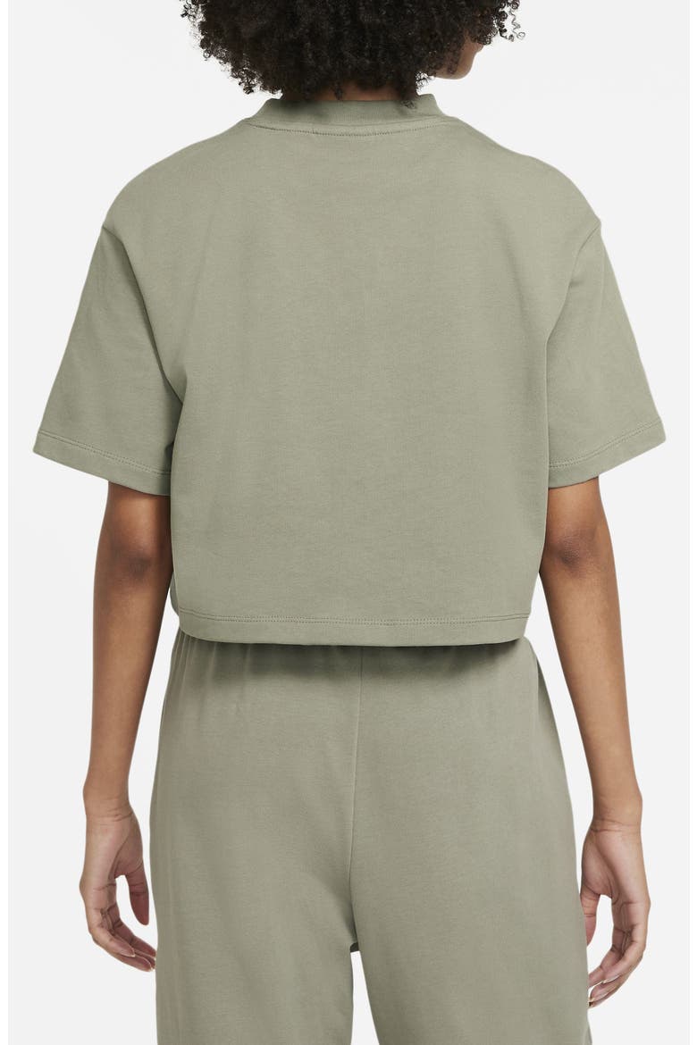 Sportswear Short Sleeve Jersey Crop Top, Alternate, color, LIGHT ARMY/WHITE