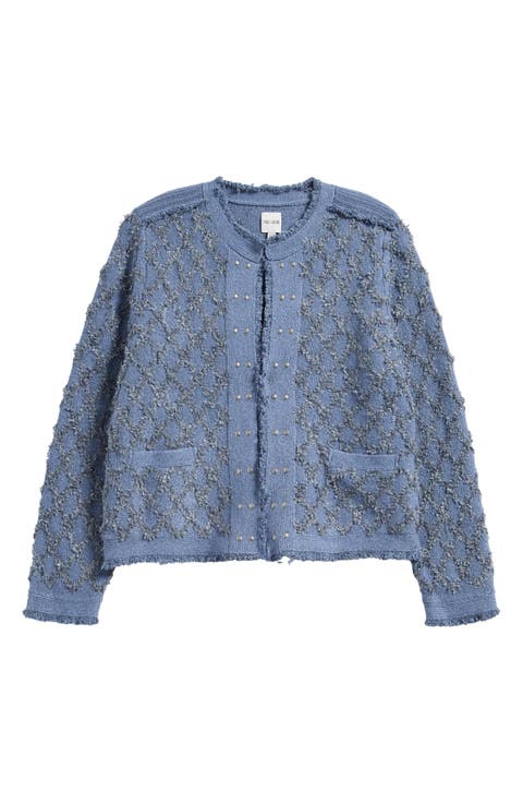 Diamond Fringe Knit Jacket