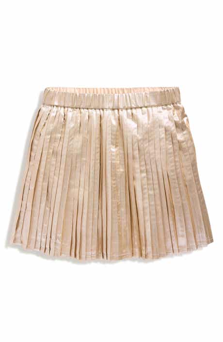 Mini Boden Kids' Metallic Pleated Miniskirt