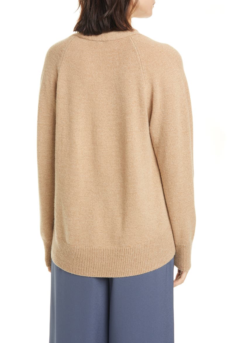 Wool & Cashmere V-Neck Sweater, Alternate, color, DUNE