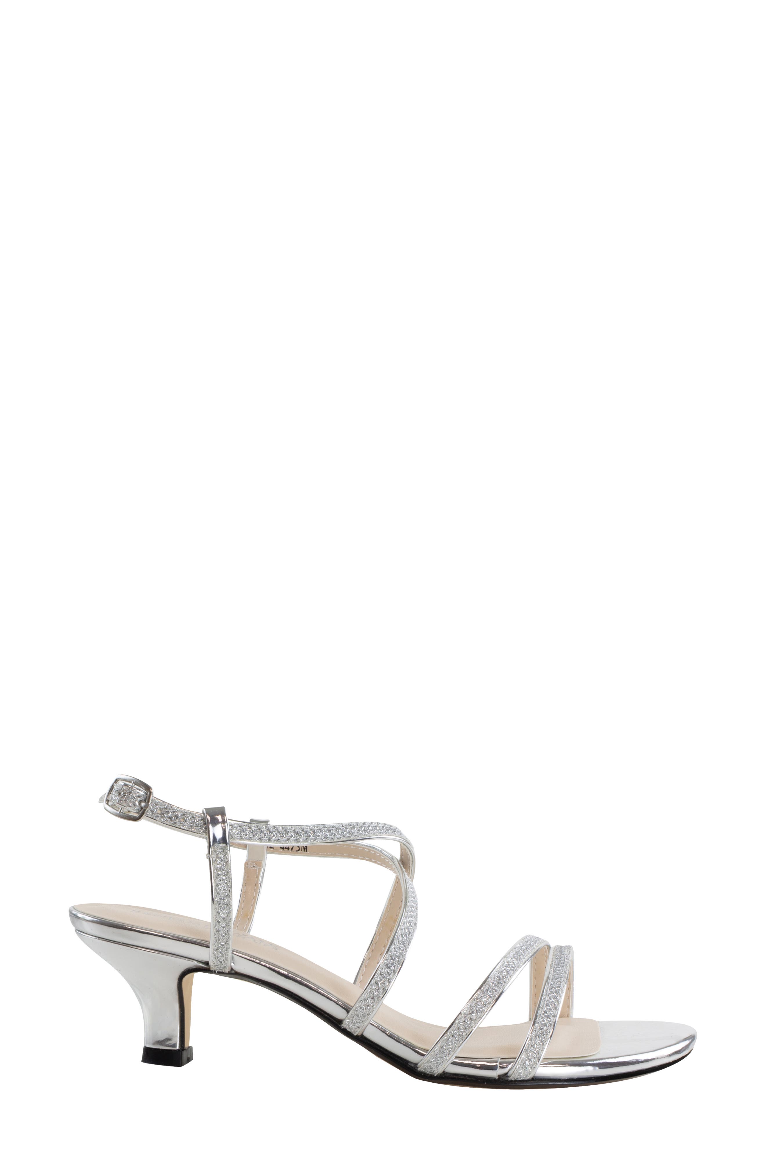 Touch Ups Maisie Kitten Heel Slingback Sandal, Alternate, color, Silver