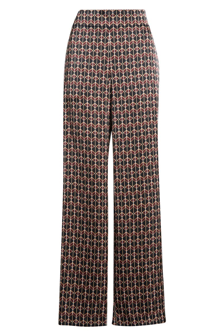 High Waist Wide Leg Pull-On Pants, Alternate, color, ANNE BLACK MULTI