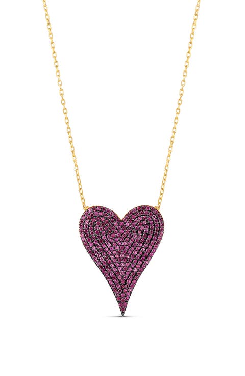 Pavé Heart Pendant Necklace