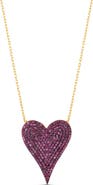 SHYMI Pavé Heart Pendant Necklace
