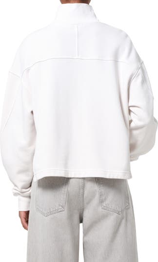 Isra Mock Neck Fleece Cotton Pullover