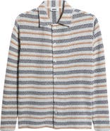 KROST Speckled Stripe Knit Button-Up Shirt