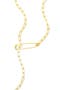 14K Gold Plated Safety Pin Lariat Necklace