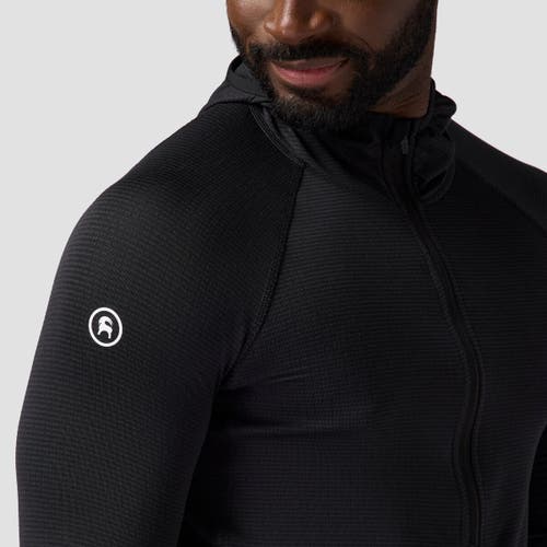 Backcountry Pines Microgrid Ultra-lt Baselayer 1/2-zip Scuba Top In Black