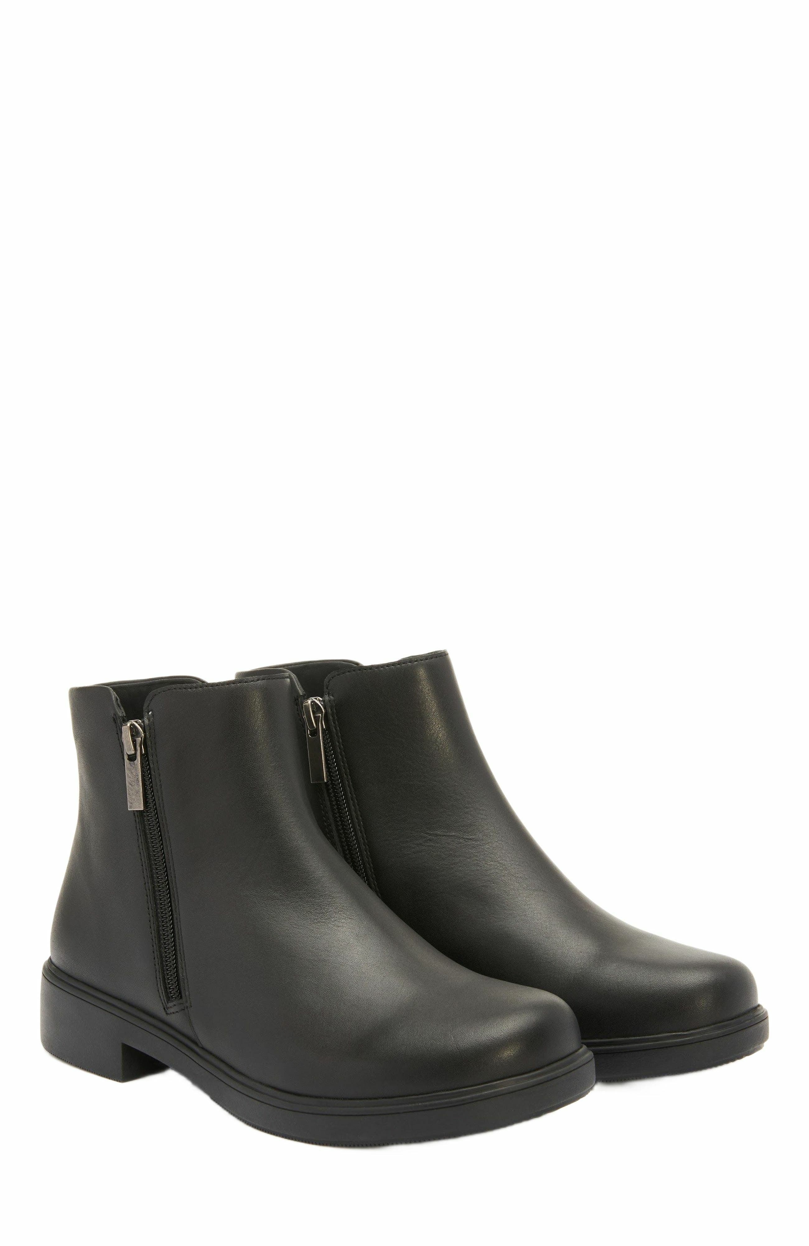 ABEO Compass Zip Boot, Alternate, color, Black Leather - Regular