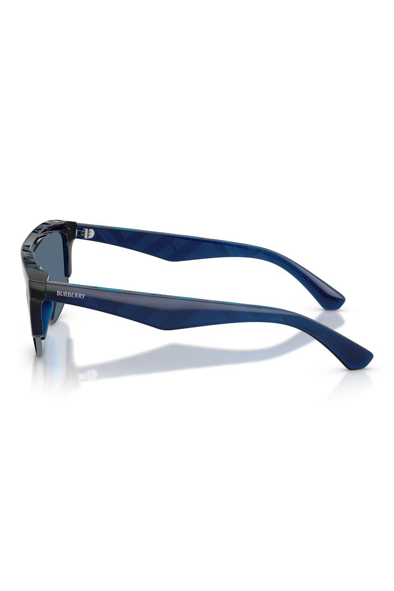 40mm Irregular Sunglasses, Alternate, color, BLUE / DARK BLUE