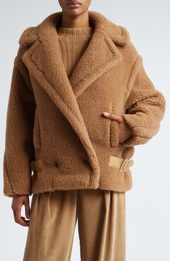 Max Mara Vanadio Oversize Teddy Moto Jacket | Nordstrom