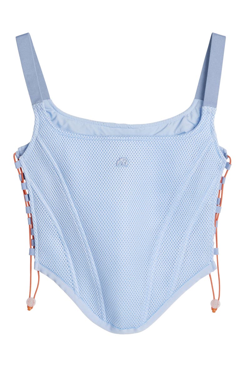 x Miaou Mesh Corset Top, Alternate, color, CLEAR BLUE